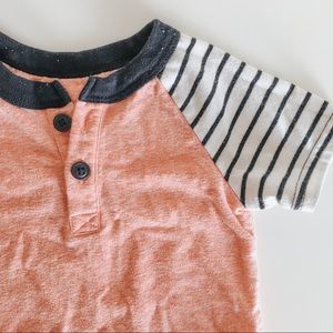 Baseball Tee Style Henley Onesie